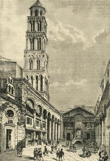 'View in Spalatro, Showing the Campanile and the Peristyle of the Palace of Diocletian', 1890.   Creator: Unknown.