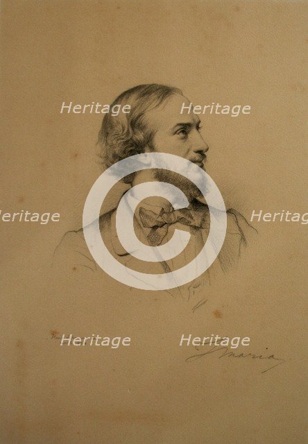 Portrait of the tenor Giovanni Matteo Mario (1810-1883), 1858.