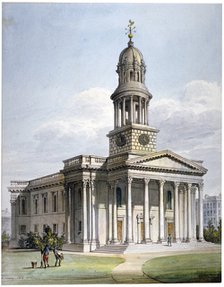 St Marylebone New Church, London, 1816.    Artist: John Coney