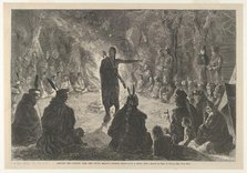 Around the Council Fire, The Young Brave's Speech (Harper's Weekly, May 10, 1873),..., May 10, 1873. Creator: Edwin Austin Abbey.