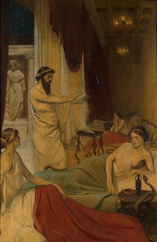 Patients sleeping in the temple of Aesculapius at Epidaurus, c1912. Creator: Ernest Board.