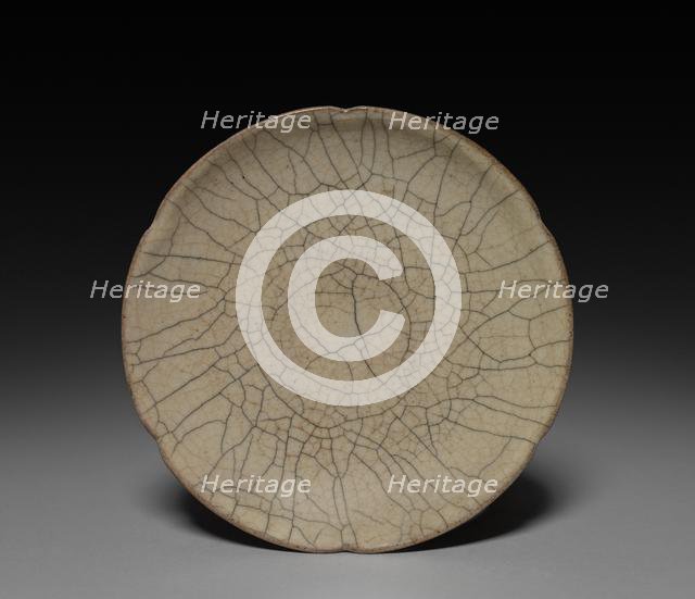 Lobed Dish: Guan ware, 12th-14th Century. Creator: Unknown.