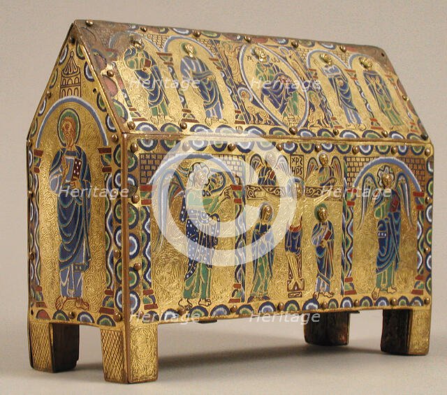 Chasse with The Crucifixion and Christ in Majesty, French, ca. 1190. Creator: Unknown.