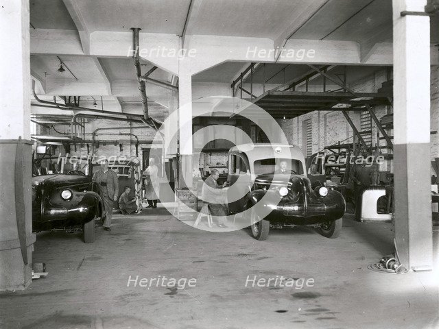 Converting 1939 Buick cars into ambulances, Landskrona, Sweden, 1939. Artist: Unknown