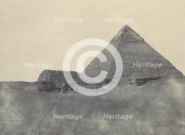 égypte Moyenne. Pyramide de Chéphren, 1850. Creator: Maxime du Camp.