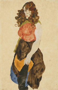 Prostitute (Dirne), 1912. Creator: Schiele, Egon (1890-1918).