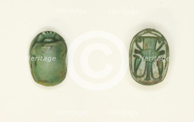 Scarab: Hathor Sistrum, Egypt, New Kingdom, Dynasty 18 (about 1550-1295 BCE). Creator: Unknown.