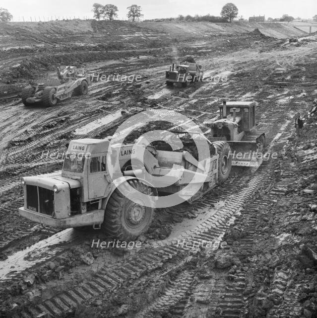 M6 Motorway, Newcastle-under-Lyme, Staffordshire, 20/08/1962. Creator: John Laing plc.