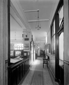 A corridor in the Legal Insurance offices at Thames House in The Strand, London, 1921. Artist: Bedford Lemere and Company
