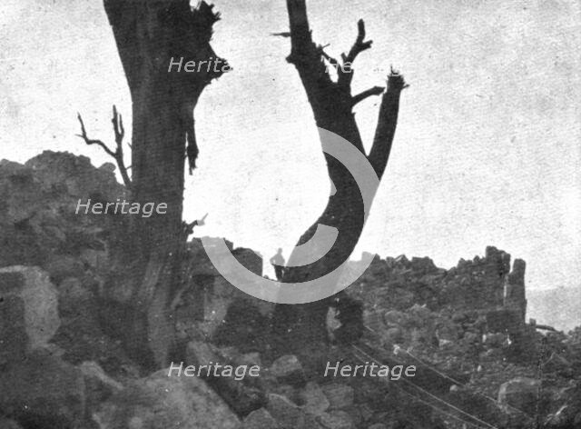 Italian Offensive of Isonzo; At the top of Monte Santo: the ruins of the convent, 1917. Creator: Unknown.
