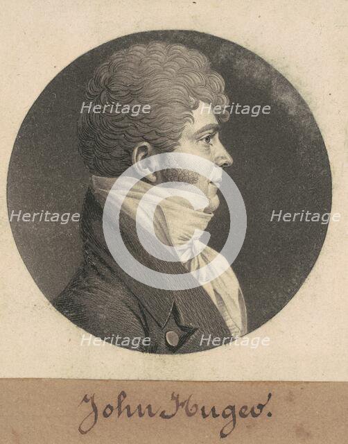 John Huger, 1808. Creator: Charles Balthazar Julien Févret de Saint-Mémin.