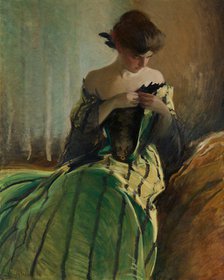 Study in Black and Green, 1906. Creator: John White Alexander.