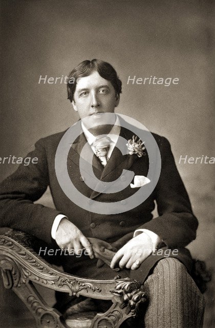 Oscar WiIde, Irish writer, wit and playwright, c1890. Artist: Unknown
