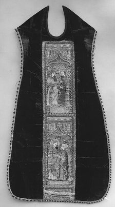 Chasuble with Virgin and Child, Apostles and Prophets, French, 15th century. Creator: Unknown.