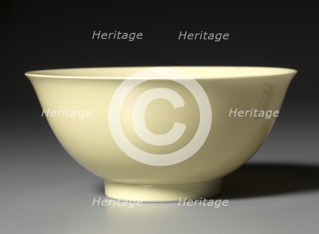 Bowl with Yellow Glaze, 1723-1735. Creator: Unknown.