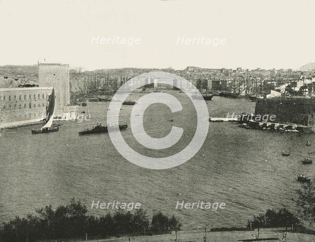Harbour view, Marseilles, France, 1895.  Creator: Unknown.