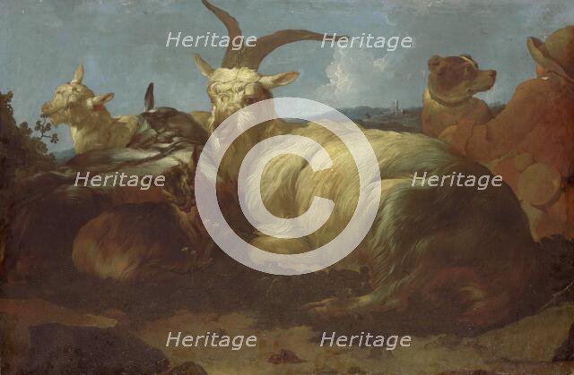 A Goatherd Watching his Animals, 1683. Creator: Johann Melchior Roos.