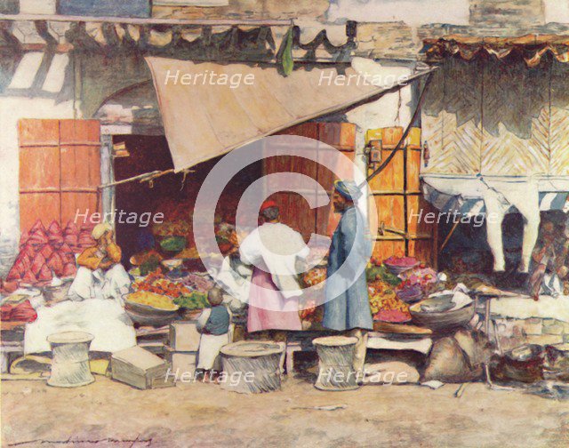 'A Fruit Stall', 1905. Artist: Mortimer Luddington Menpes.