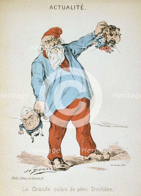 'La Grande Colere du Pere Duchene', Franco-Prussian war, 1871.  Artist: H Demare