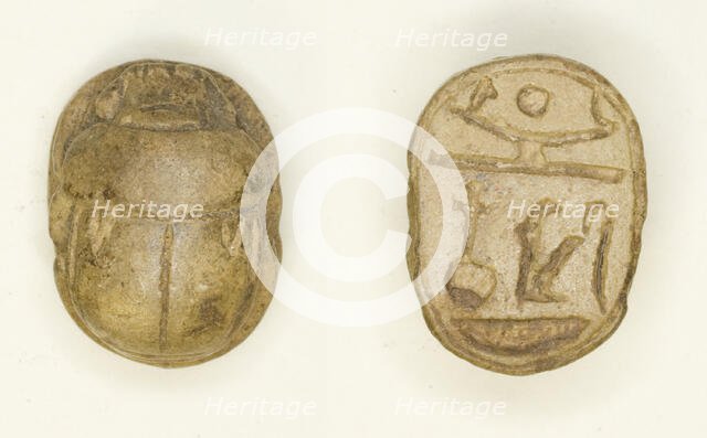 Scarab: Wish Formula, Egypt, New Kingdom-Late Period, Dynasties 18-26 (about 1295-525 BCE). Creator: Unknown.