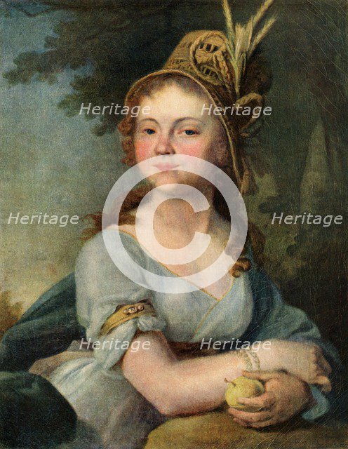 'Portrait of V. I. Arsenyeva', mid-1790s, (1939). Creator: Vladimir Borovikovsky.