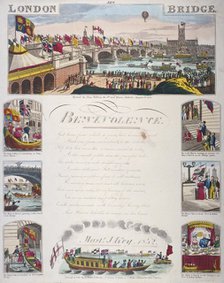 Opening ceremony of the new London Bridge, 1831. Artist: Anon