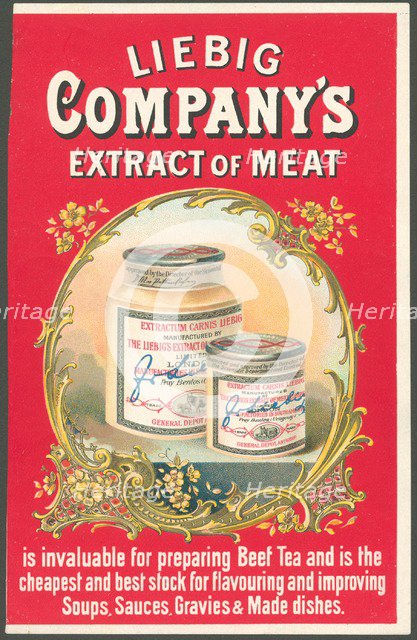Liebig Company Meat extract, 1880s. Artist: Unknown