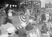 Wilson On Reviewing Stand, 1917 or 1918. Creator: Unknown.