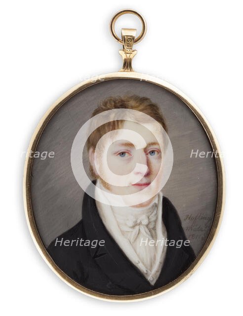 Portrait of a young man, 1811. Creator: Salomon Hofling.