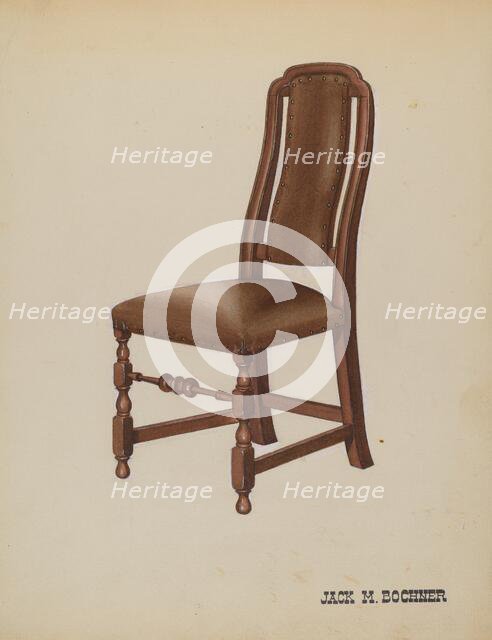 Side Chair, c. 1937. Creator: Jack Bochner.
