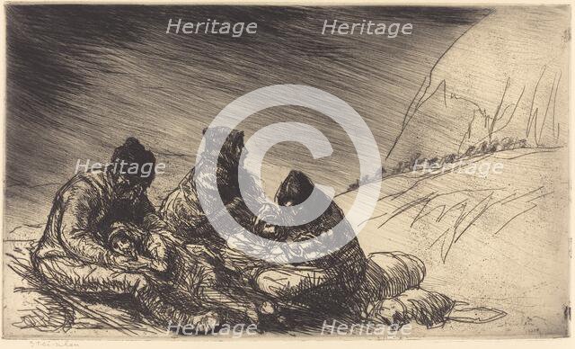 Exodus (L'exode), 1916. Creator: Theophile Alexandre Steinlen.