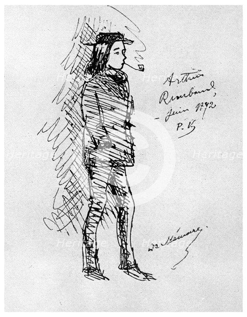 Arthur Rimbaud, French poet and adventurer, 1895 (1956). Artist: Unknown