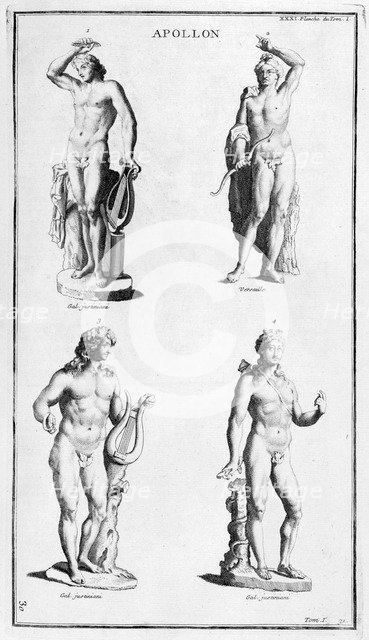 Apollo, 1757. Artist: Bernard de Montfaucon