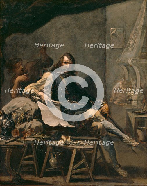 Satire on a Nobleman in Misery, between 1719 and 1725. Creator: Alessandro Magnasco.