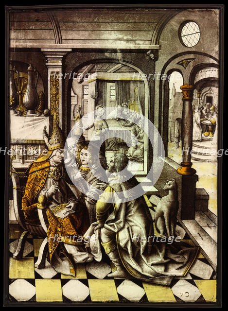 The Birth and Naming of Saint John the Baptist, Netherlands, c. 1525. Creator: Unknown.