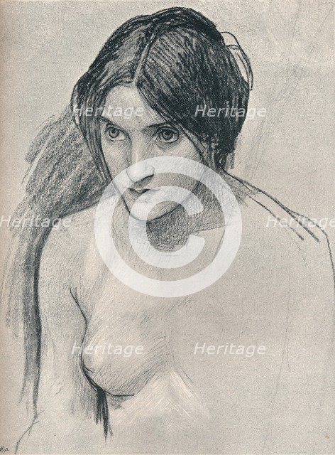 'Study for the painting Hylas and the Nymphs', c1896. Artist: John William Waterhouse.