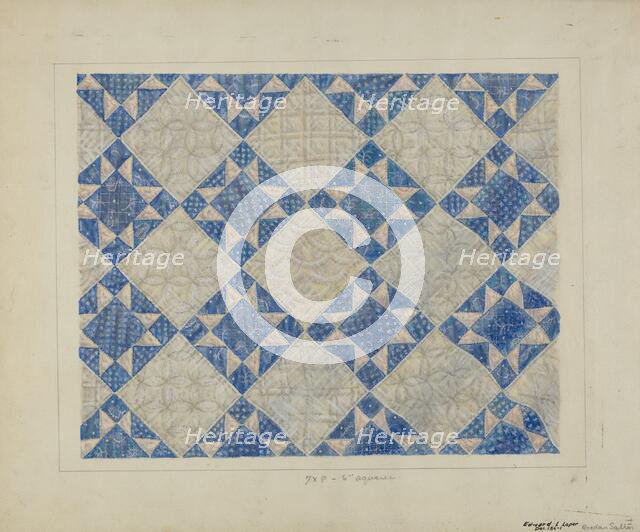 Padded Coverlet, c. 1937. Creator: Edward L Loper.