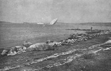 'Trois Zeppelins detruits en trois jours. Le "L20" dans un fjord de Norvege; L'epave du..., 1916. Creator: Unknown.