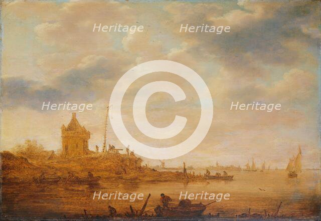 River View with Sentry Post, 1644. Creator: Jan van Goyen.