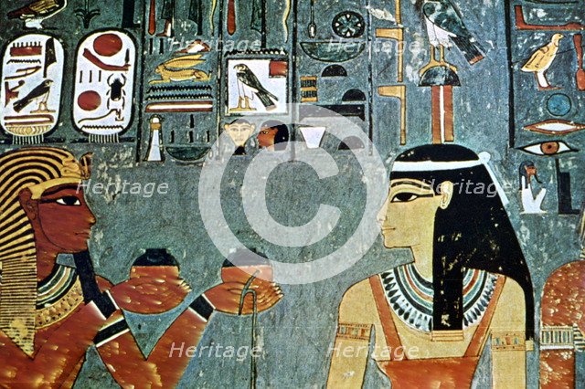 Mural from the Tombs of the Nobles, Thebes, Luxor, Egypt. Artist: Unknown