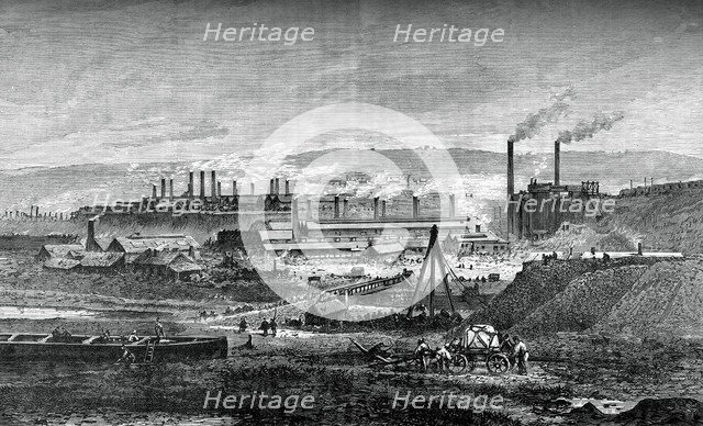 The Landore Siemens' steel works, c1880. Artist: Unknown