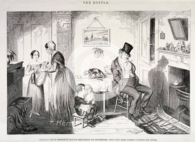 'The Bottle', 1847. Artist: George Cruikshank