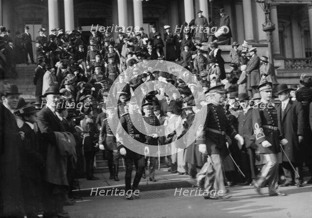 Officers going to Wh. House, between c1910 and c1915. Creator: Bain News Service.