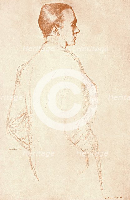 Sir Henry Maximilian Beerbohm, English parodist and caricaturist, 1911.Artist: William Rothenstein