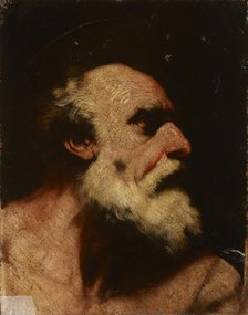 Head of an Old Man (Saint Jerome), 17th century. Creator: Follower of Jusepe de Ribera.