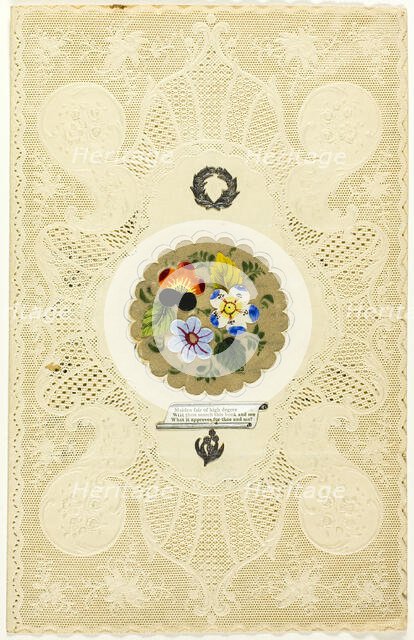 Maiden Fair of High Degree...(valentine), 1845/50. Creator: Joseph Mansell.