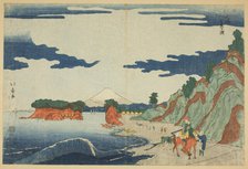 Shichiri Beach at Enoshima (Enoshima Shichirigahama), c. 1789/1818. Creator: Shotei Hokuju.