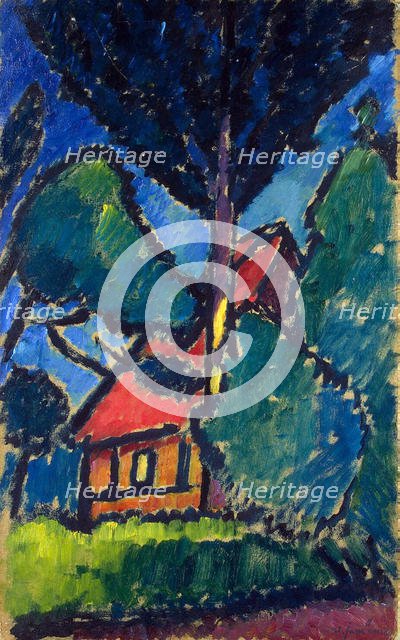 Landscape with a Red Roof', c1911.