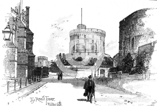 The Round Tower, Windsor Castle, Berkshire, 1900. Artist: Unknown