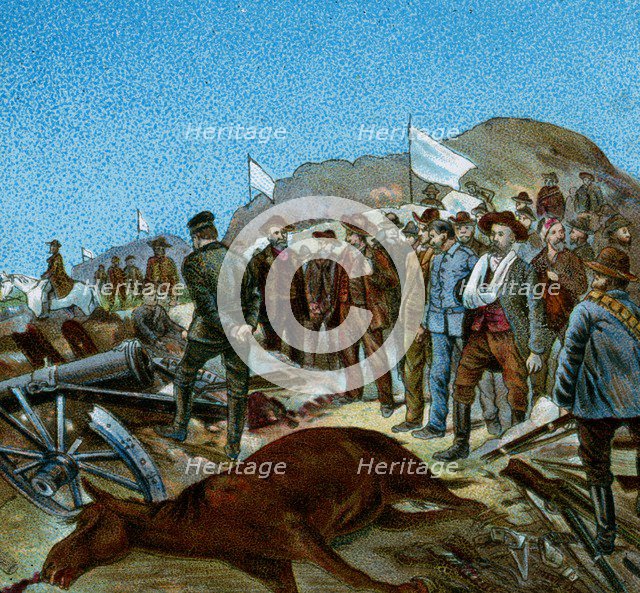 'In Cronje's Laager after Surrender', 1900 . Artist: Unknown.